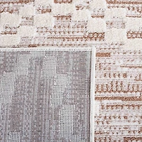 Taupe & White Bohemian Diamond Area Rug
