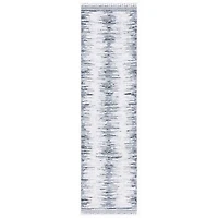 Charcoal & White Abstract Bohemian Runner, 2x8