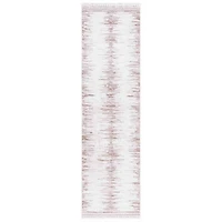 Taupe & White Abstract Bohemian Runner, 2x8