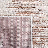 Taupe & White Abstract Bohemian Area Rug