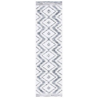Charcoal & Ivory Sanneke Diamond Runner, 2x8