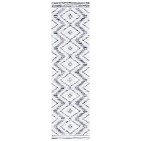 Charcoal & Ivory Sanneke Diamond Runner, 2x8