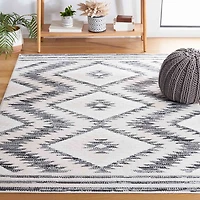 Charcoal & Ivory Sanneke Diamond Area Rug