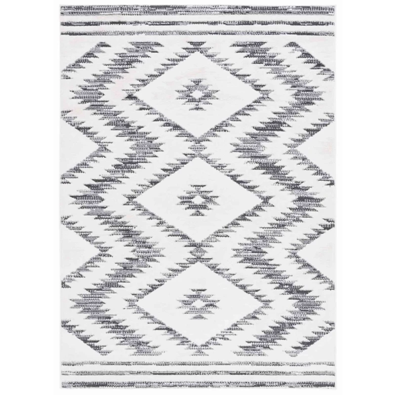 Charcoal & Ivory Sanneke Diamond Area Rug