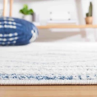 Blue & Ivory Sanneke Diamond Runner, 2x8