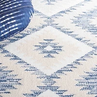 Blue & Ivory Sanneke Diamond Area Rug