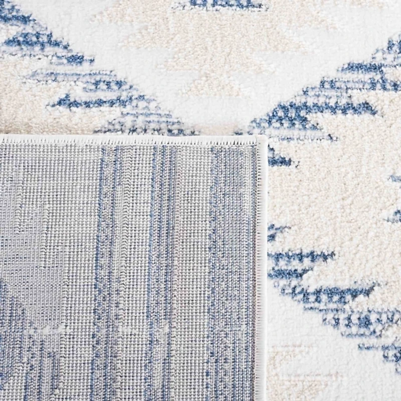 Blue & Ivory Sanneke Diamond Area Rug