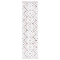 Taupe & Ivory Sanneke Diamond Runner, 2x8