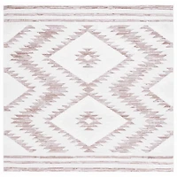 Taupe & Ivory Sanneke Diamond Square Rug, 6x6