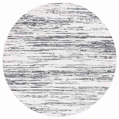 Charcoal & Ivory Cherine Bohemian Round Rug, 6x6