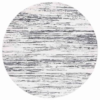 Charcoal & Ivory Cherine Bohemian Round Rug, 6x6