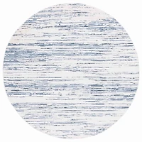 Blue & Ivory Cherine Bohemian Round Rug, 6x6