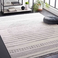Ivory & Gray Gorete Geometric Area Rug
