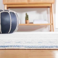 Ivory & Blue Albert Geometric Runner, 2x8