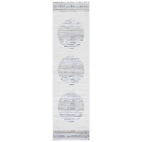 Ivory & Blue Albert Geometric Runner, 2x8