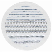 Ivory & Albert Geometric Round Rug