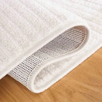 Ivory & Blue Albert Geometric Square Rug, 6x6