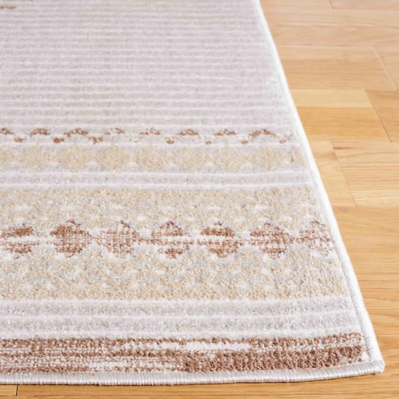Ivory & Brown Albert Geometric Area Rug