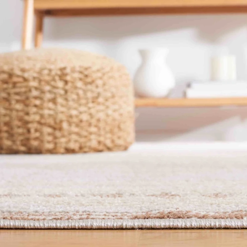 Ivory & Brown Albert Geometric Area Rug