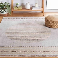 Ivory & Brown Albert Geometric Area Rug