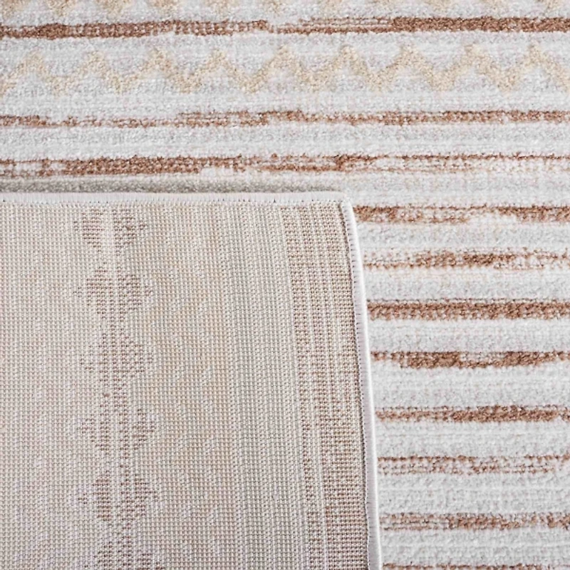 Ivory & Brown Albert Geometric Area Rug