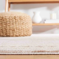 Ivory & Brown Albert Geometric Square Rug, 6x6