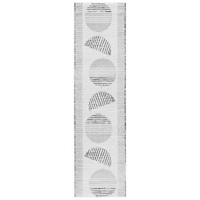 Ivory & Gray Hazel Geometric Runner, 2x8