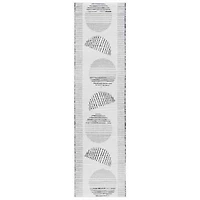 Ivory & Gray Hazel Geometric Runner, 2x8