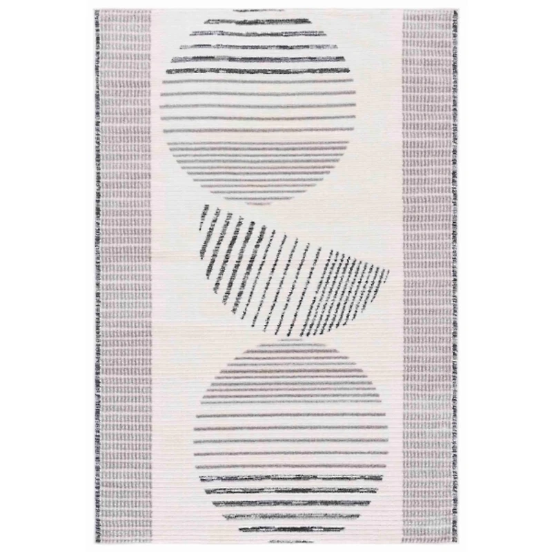 Ivory & Gray Hazel Geometric Area Rug