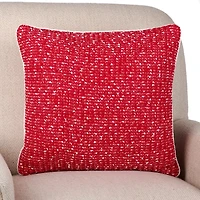 Red Sequin Tweed Pillow