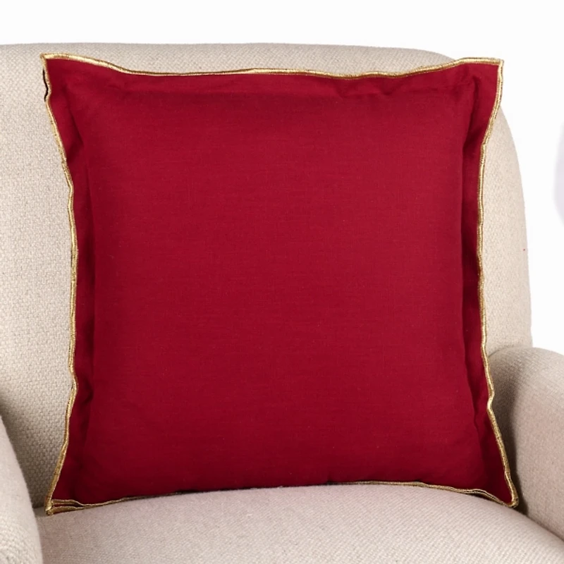 with Gold Trim Flange Pillow