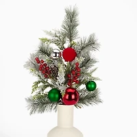Christmas Pine and Ornament Stem