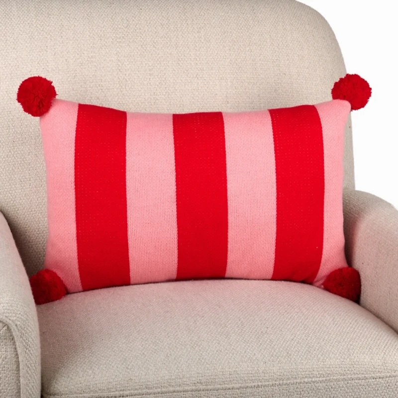 Joy Striped Lumbar Pillow