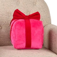 Pink and Red Gift Box Shaped Pillow
