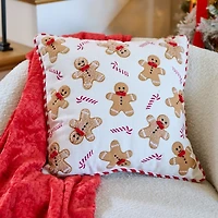Gingerbread and Candy Cane Pillow