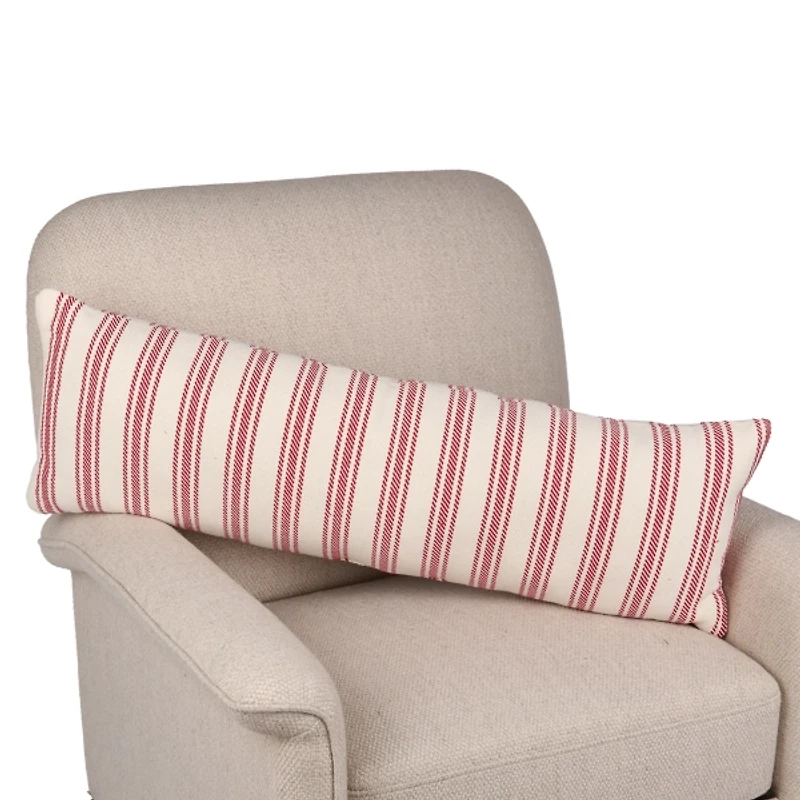 Ho Ho Ho Striped Lumbar Pillow