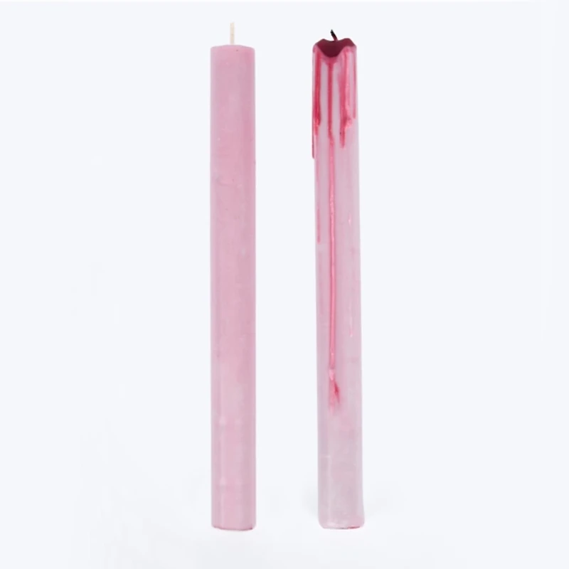 Bleeding Effect Taper Candles, Set of 2