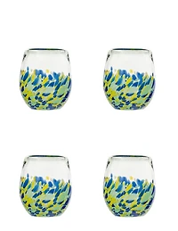 Mazatlan Stemless Wine Glasses, Set of 4