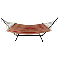 Red and Green Striped 2-Person Double Hammock