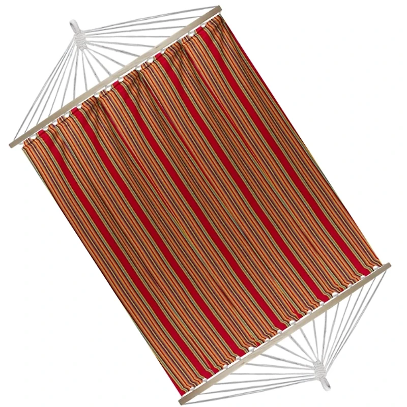 Red and Green Striped 2-Person Double Hammock