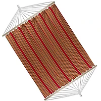Red and Green Striped 2-Person Double Hammock