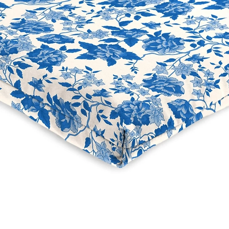 Blue Wetland Floral Outdoor Chair Cushion