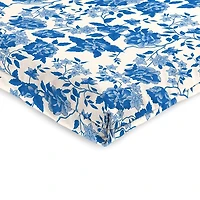 Blue Wetland Floral Outdoor Chair Cushion
