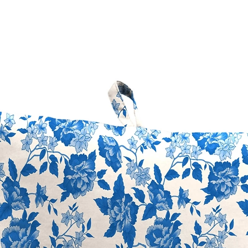 Blue Wetland Floral Outdoor Chair Cushion