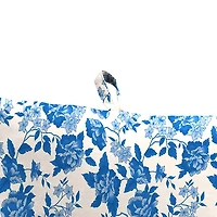 Blue Wetland Floral Outdoor Chair Cushion