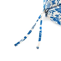 Blue Wetland Floral Outdoor Chair Cushion