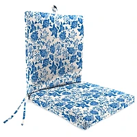 Blue Wetland Floral Outdoor Chair Cushion