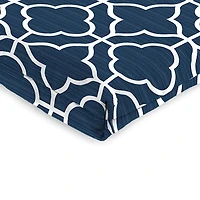 Ocean Blue Quatrefoil Outdoor Chair Cushion