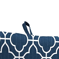 Ocean Blue Quatrefoil Outdoor Chair Cushion