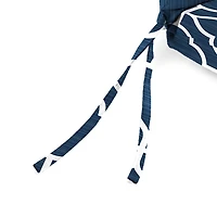 Ocean Blue Quatrefoil Outdoor Chair Cushion